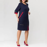 Aurora™ Elegante Jurk met Contrasterende Details