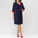 Aurora™ Elegante Jurk met Contrasterende Details