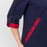 Aurora™ Elegante Jurk met Contrasterende Details