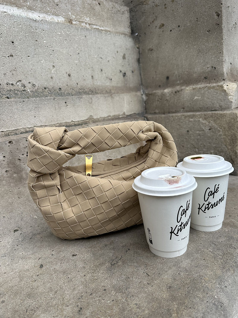 Ilyse | Gevlochten Mini-Tas van Suède