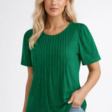 Comfortabele Basic Top met Korte Mouwen en Losse Pasvorm