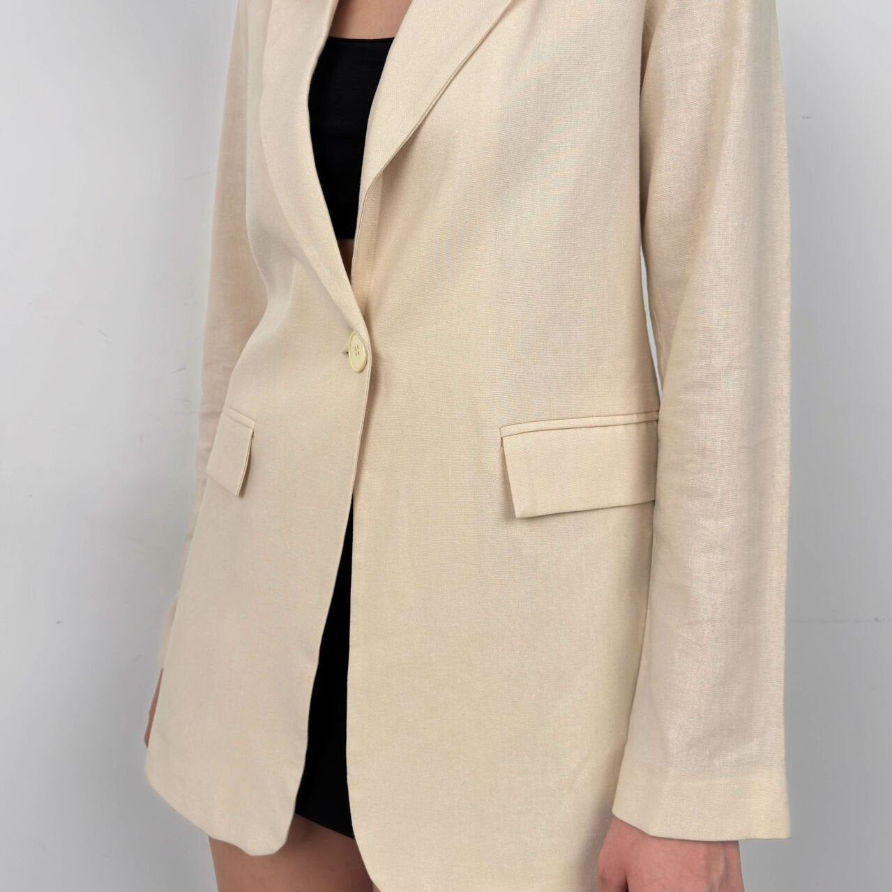 Saskia | Modieuze Linnen Blazer