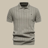 Heren Polo Fijn Gebreid Korte Mouw Elegant
