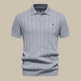 Heren Polo Fijn Gebreid Korte Mouw Elegant