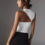 Sybille | Stijlvol Een-Schouder-Crop-Top voor Elke Gelegenheid