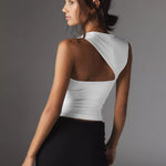 Sybille | Stijlvol Een-Schouder-Crop-Top voor Elke Gelegenheid