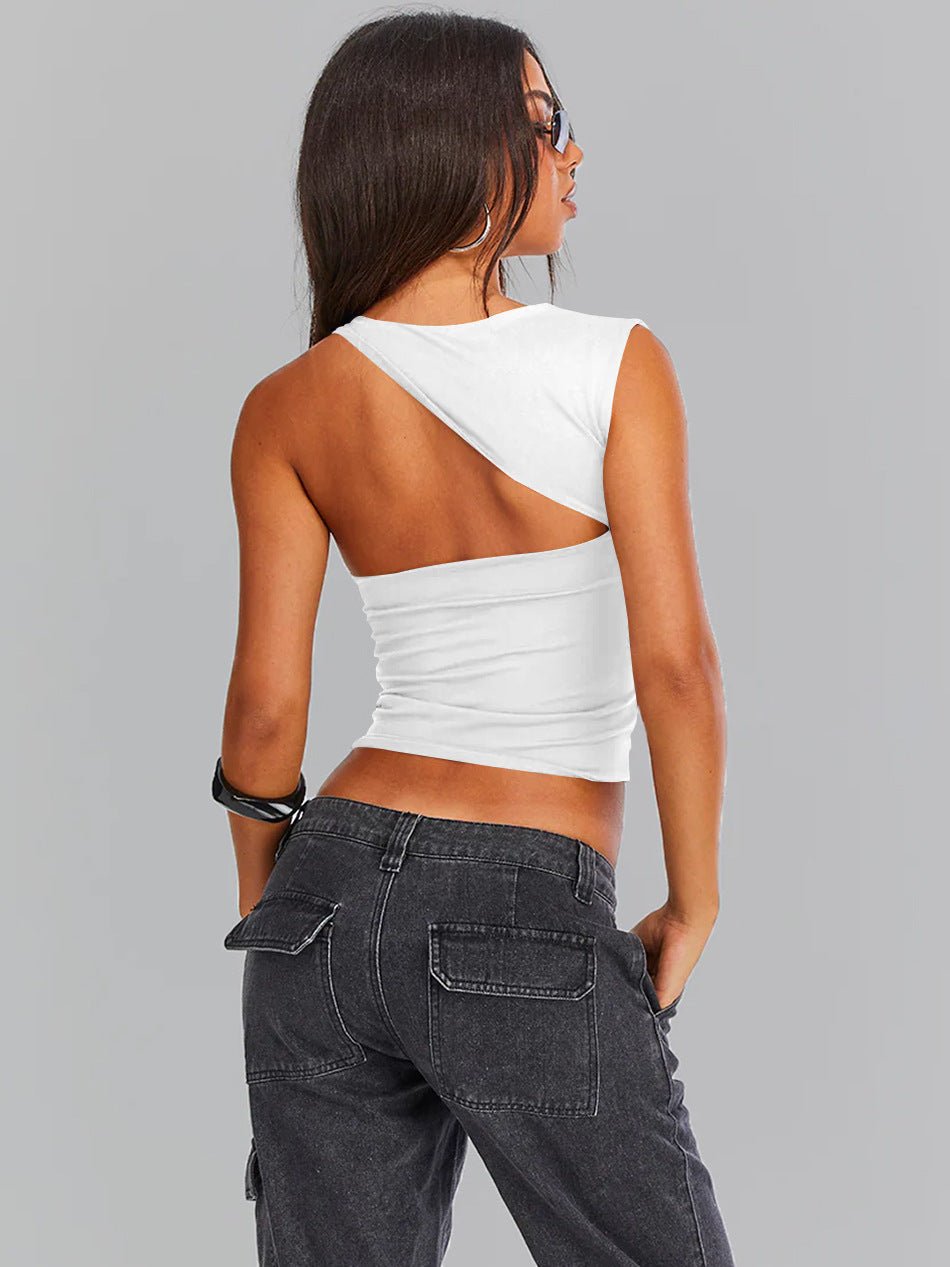 Sybille | Stijlvol Een-Schouder-Crop-Top voor Elke Gelegenheid