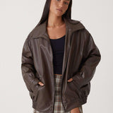Clara | Oversized Kunstleren Jas