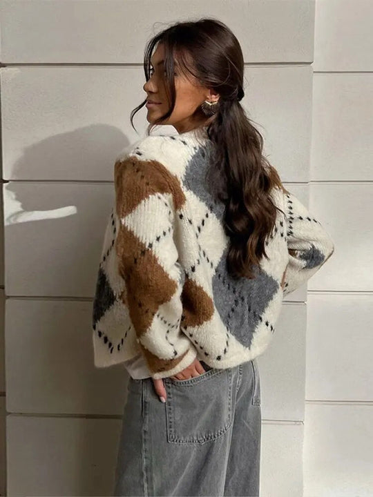 Geblokte™ Gebreide Cardigan | Trendy en Comfortabel | Relaxte Pasvorm