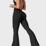 Serafina | Rugloze Flare Jumpsuit met verstelbare bandjes