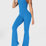 Serafina | Rugloze Flare Jumpsuit met verstelbare bandjes