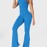 Serafina | Rugloze Flare Jumpsuit met verstelbare bandjes