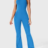 Serafina | Rugloze Flare Jumpsuit met verstelbare bandjes