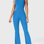 Serafina | Rugloze Flare Jumpsuit met verstelbare bandjes
