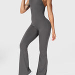 Serafina | Rugloze Flare Jumpsuit met verstelbare bandjes