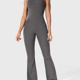 Serafina | Rugloze Flare Jumpsuit met verstelbare bandjes