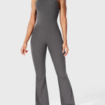 Serafina | Rugloze Flare Jumpsuit met verstelbare bandjes