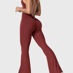 Serafina | Rugloze Flare Jumpsuit met verstelbare bandjes