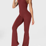 Serafina | Rugloze Flare Jumpsuit met verstelbare bandjes