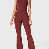 Serafina | Rugloze Flare Jumpsuit met verstelbare bandjes