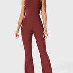 Serafina | Rugloze Flare Jumpsuit met verstelbare bandjes