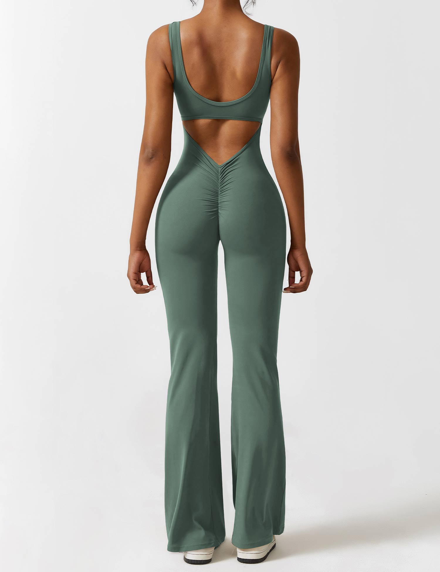 Sienna | Rugloze Flare-Jumpsuit