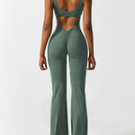 Sienna | Rugloze Flare-Jumpsuit