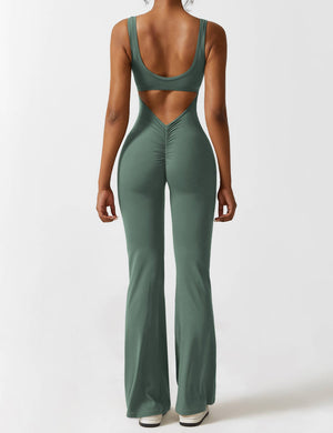 Sienna | Rugloze Flare-Jumpsuit