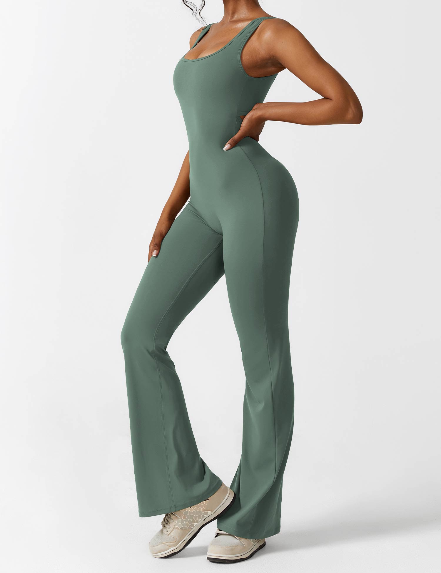 Sienna | Rugloze Flare-Jumpsuit