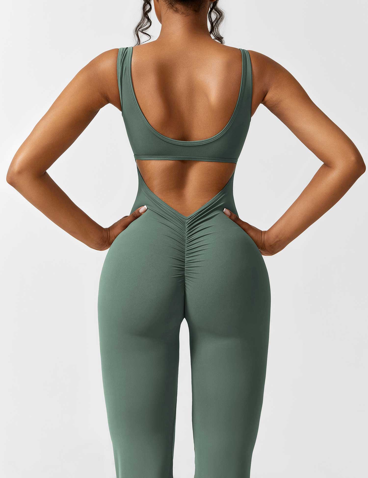Sienna | Rugloze Flare-Jumpsuit