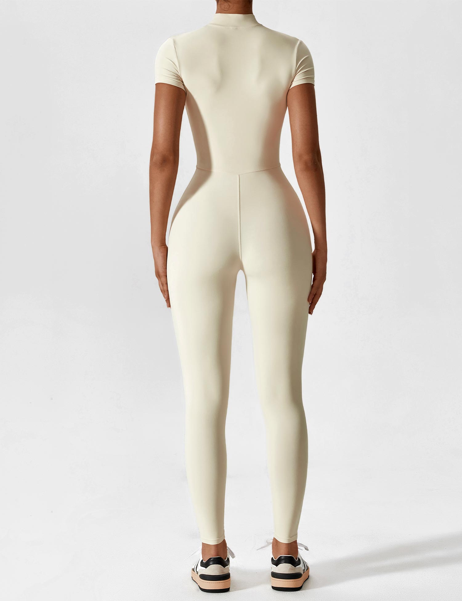 Wanda | Lange Mouwen Jumpsuit - Staande Kraag Rits