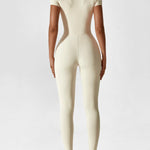 Wanda | Lange Mouwen Jumpsuit - Staande Kraag Rits