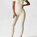 Wanda | Lange Mouwen Jumpsuit - Staande Kraag Rits