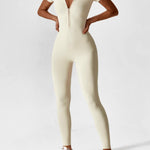 Wanda | Lange Mouwen Jumpsuit - Staande Kraag Rits
