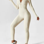 Wanda | Lange Mouwen Jumpsuit - Staande Kraag Rits