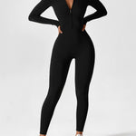 Wanda | Lange Mouwen Jumpsuit - Staande Kraag Rits