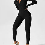 Wanda | Lange Mouwen Jumpsuit - Staande Kraag Rits