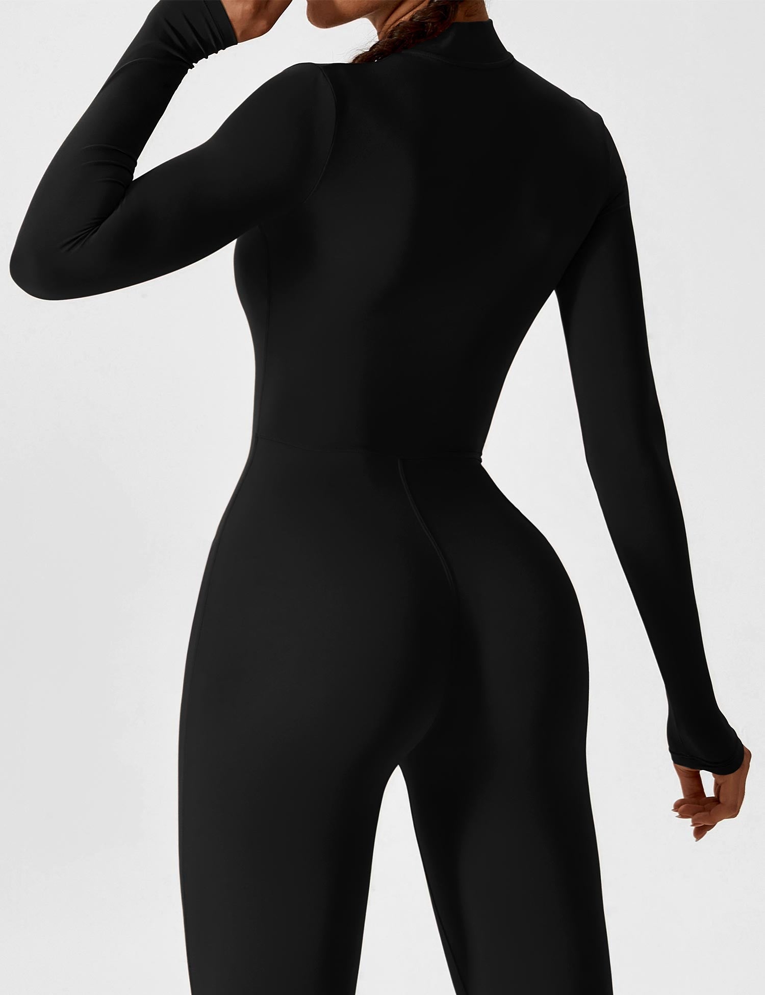 Wanda | Lange Mouwen Jumpsuit - Staande Kraag Rits