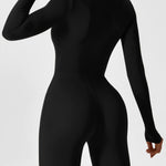 Wanda | Lange Mouwen Jumpsuit - Staande Kraag Rits