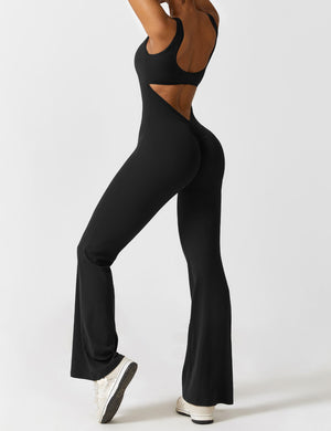 Sienna | Rugloze Flare-Jumpsuit