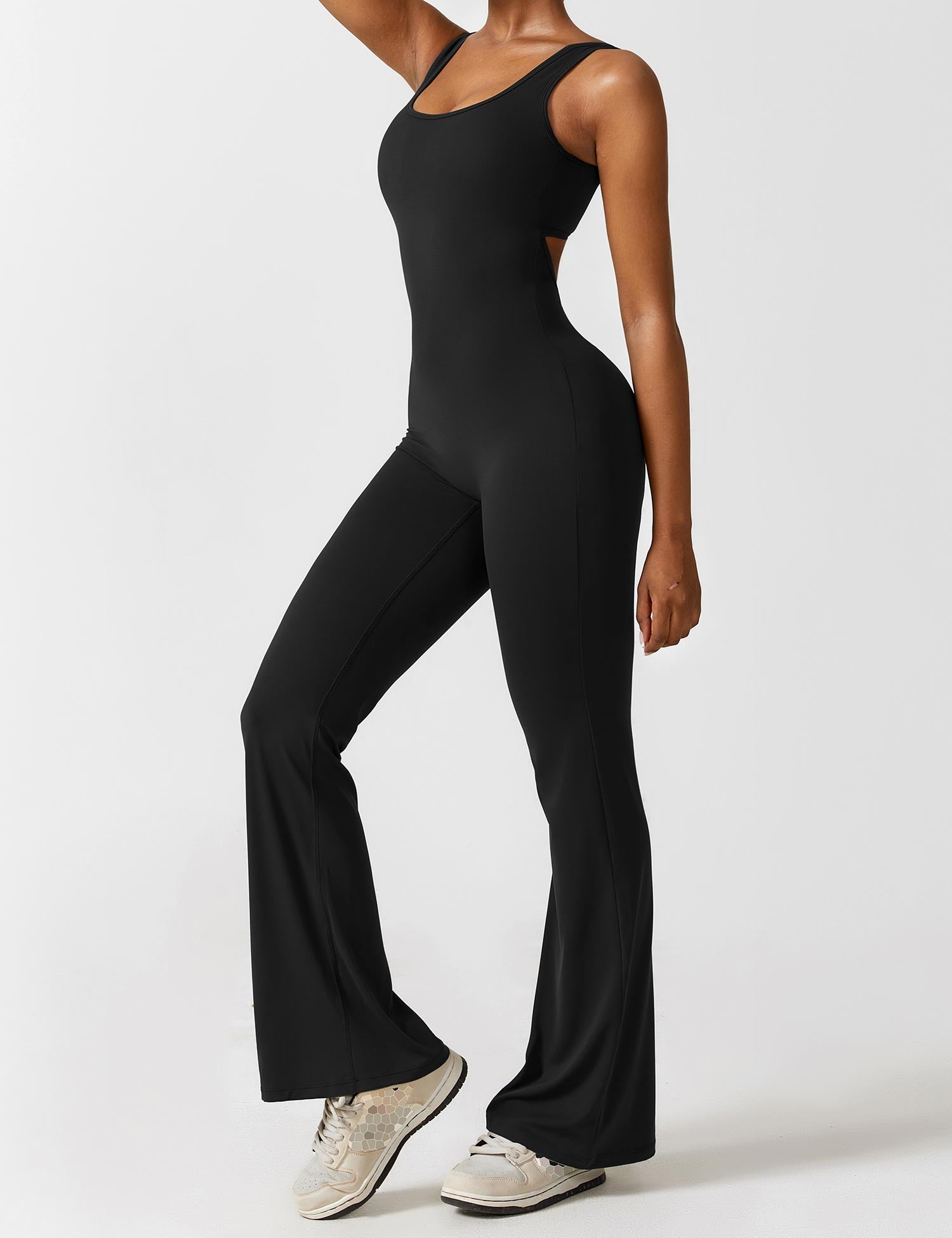 Sienna | Rugloze Flare-Jumpsuit