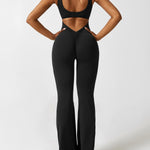 Sienna | Rugloze Flare-Jumpsuit