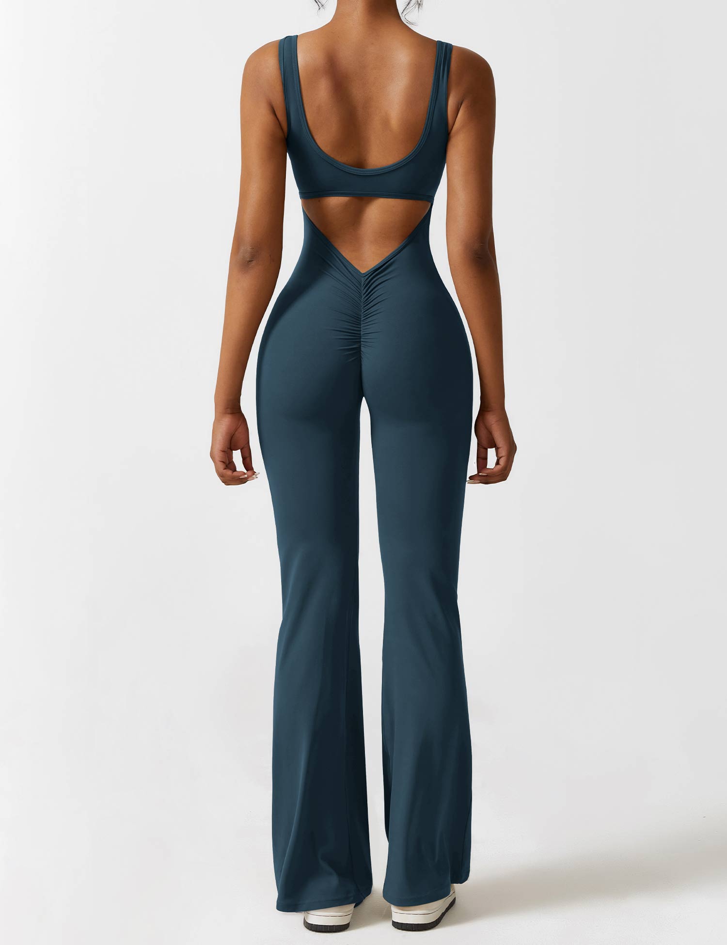 Sienna | Rugloze Flare-Jumpsuit