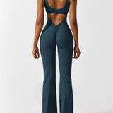Sienna | Rugloze Flare-Jumpsuit