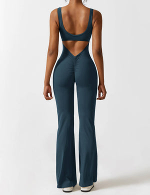 Sienna | Rugloze Flare-Jumpsuit