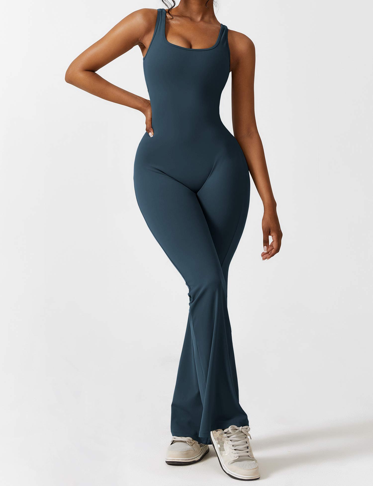 Sienna | Rugloze Flare-Jumpsuit