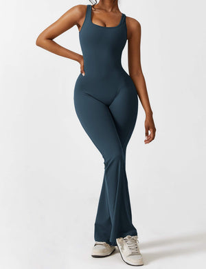 Sienna | Rugloze Flare-Jumpsuit