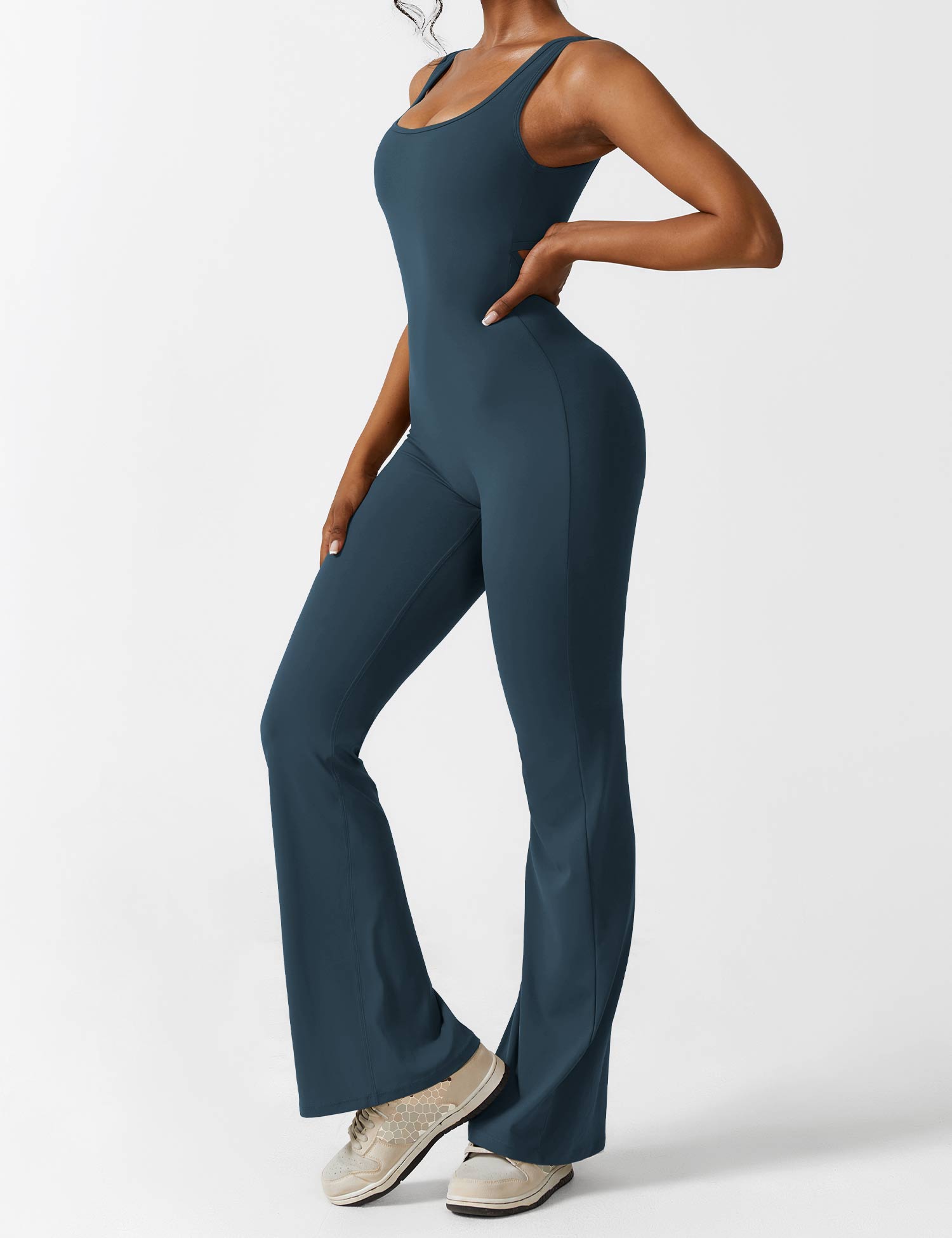 Sienna | Rugloze Flare-Jumpsuit
