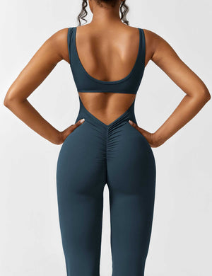 Sienna | Rugloze Flare-Jumpsuit
