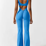 Sienna | Rugloze Flare-Jumpsuit